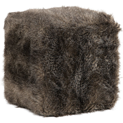 Jayna Fur Ottoman by Uttermost. Made from mdf, faux fur, foam in a modern style.