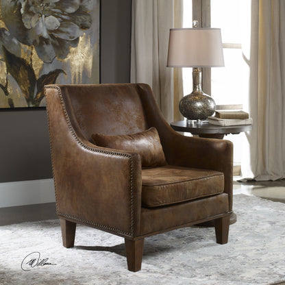 Clay Armchair by Uttermost. Made from fabric, wood, plywood, foam in a cottage & farmhouse style.