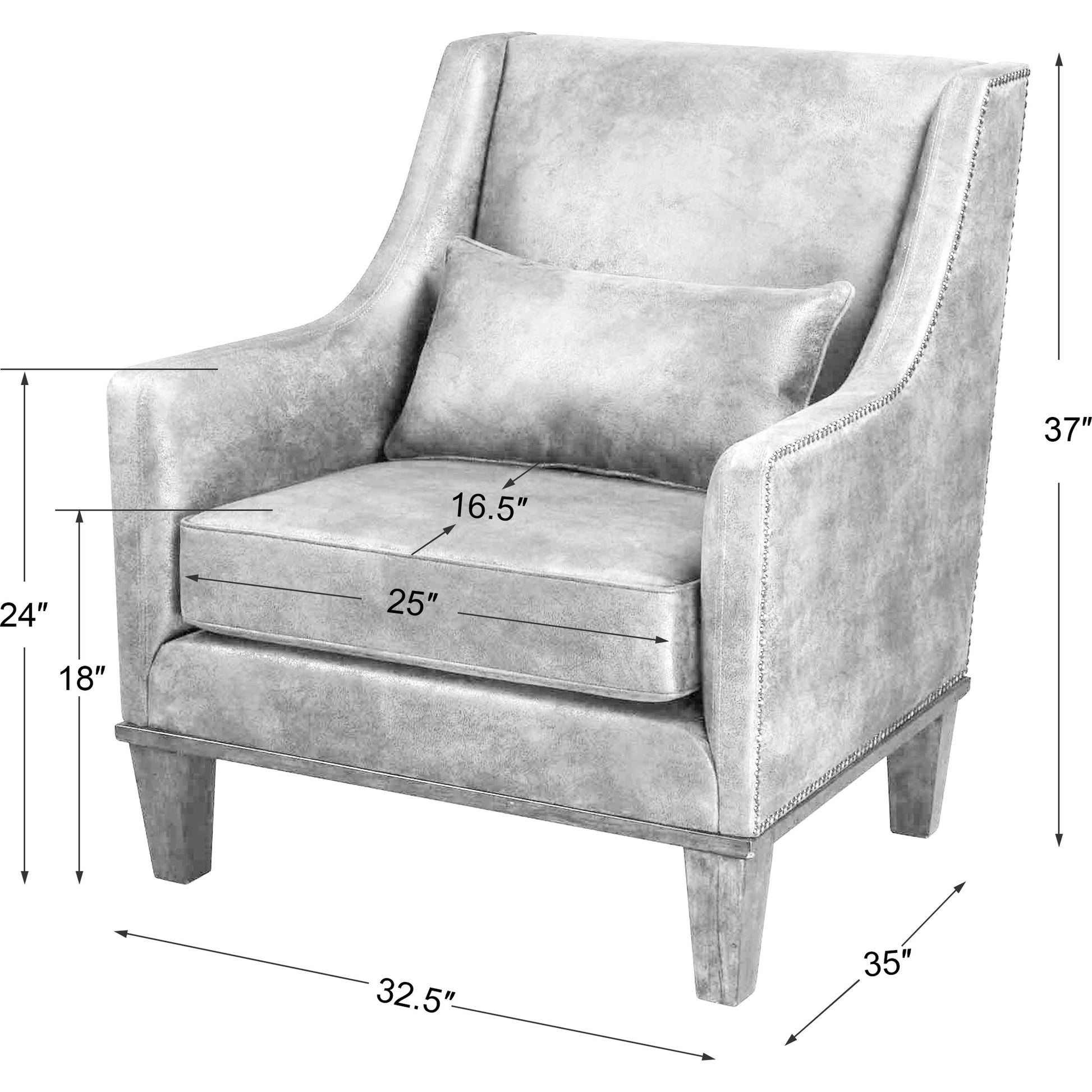 Clay Armchair by Uttermost. Made from fabric, wood, plywood, foam in a cottage & farmhouse style.