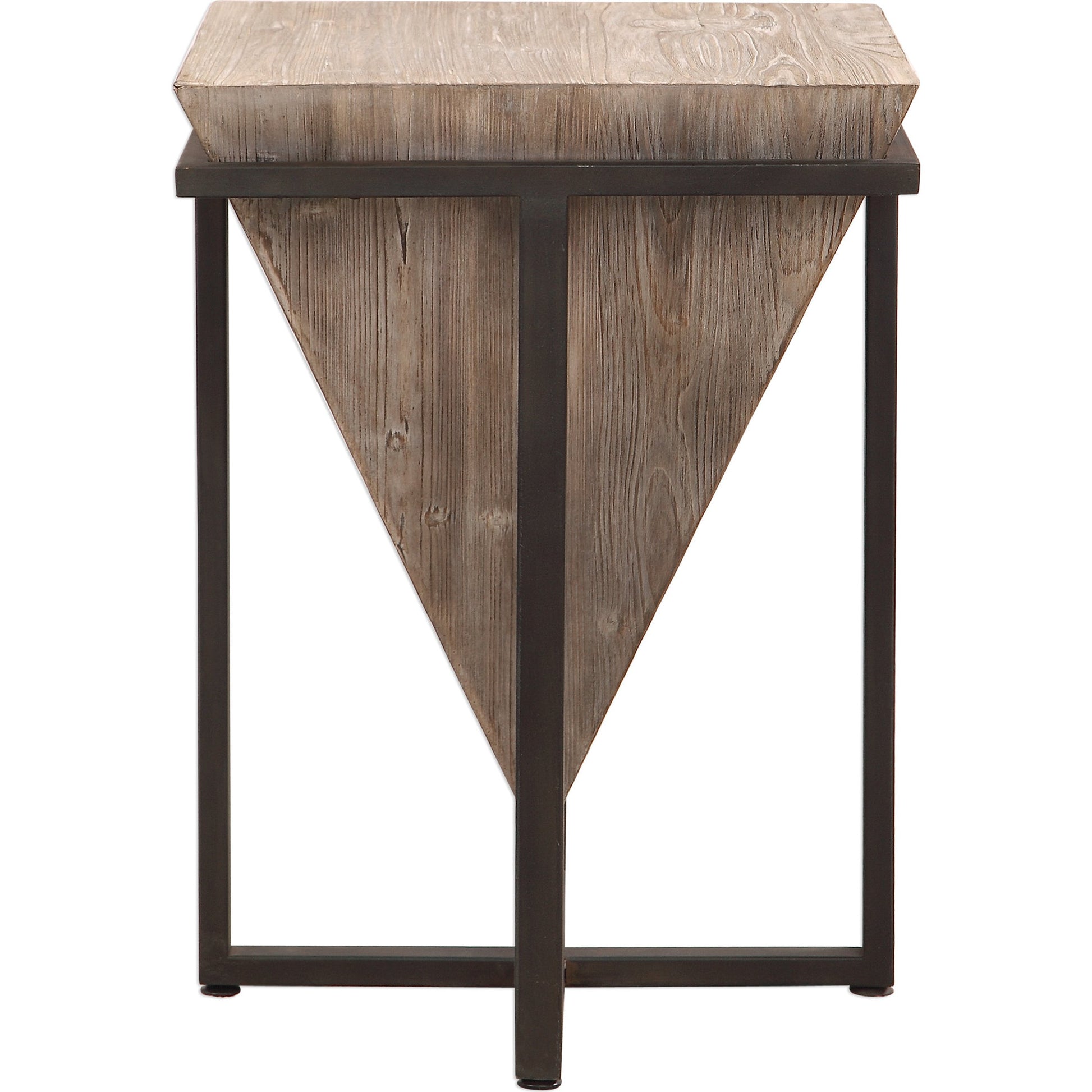 Bertrand Wood Accent Table by Uttermost. Made from iron, fir, mdf in a modern style.