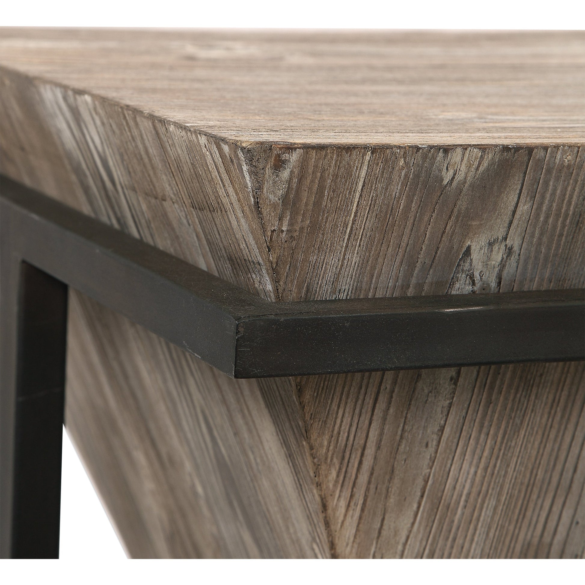 Bertrand Wood Accent Table by Uttermost. Made from iron, fir, mdf in a modern style.