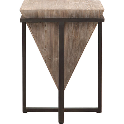 Bertrand Wood Accent Table by Uttermost. Made from iron, fir, mdf in a modern style.