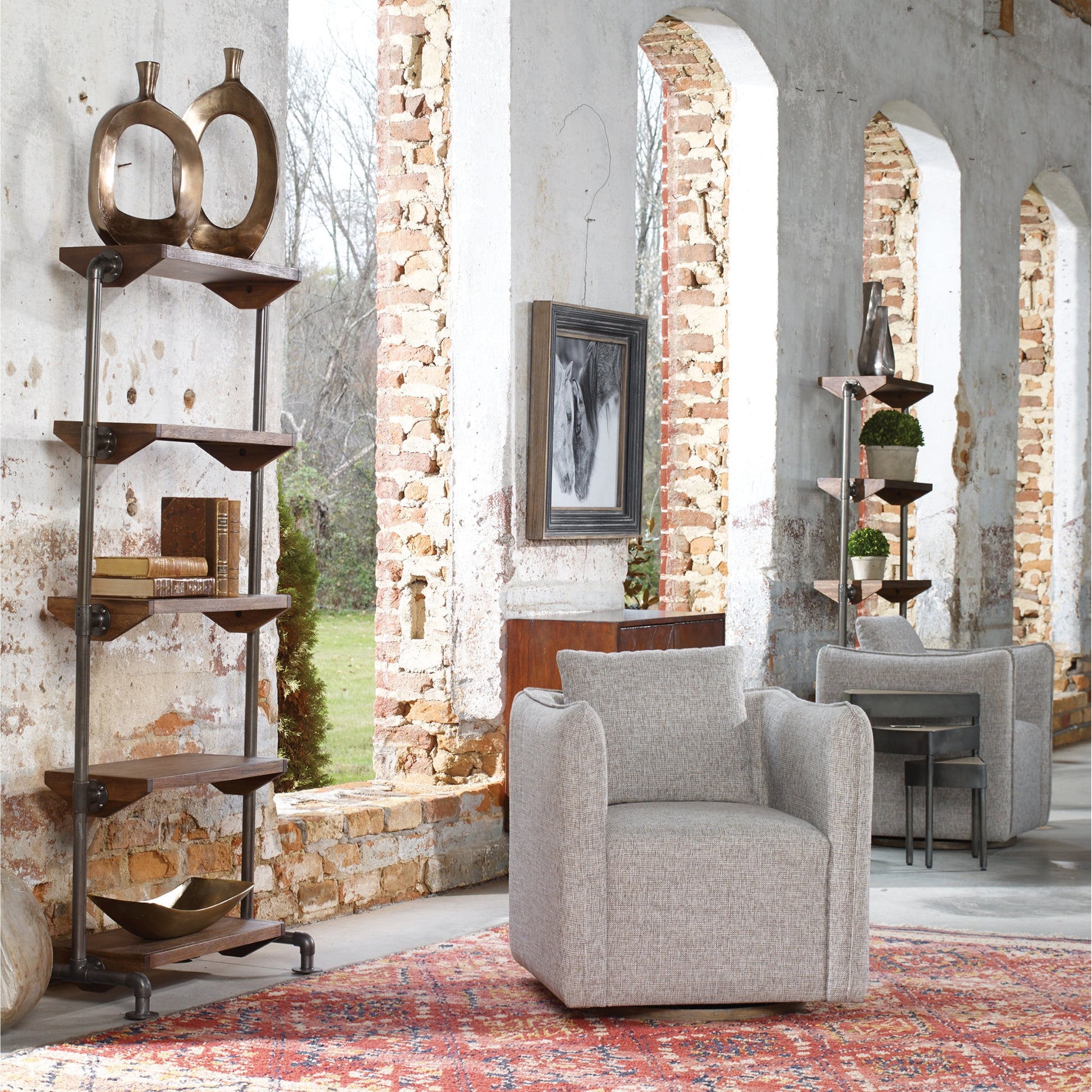 Corben Swivel Chair by Uttermost. Made from unique in a modern style.