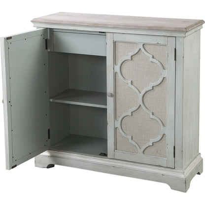 Sophie Cabinet by Uttermost. Made from alm veneer, mdf, linen in a cottage & farmhouse style.
