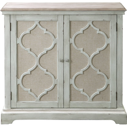 Sophie Cabinet by Uttermost. Made from alm veneer, mdf, linen in a cottage & farmhouse style.