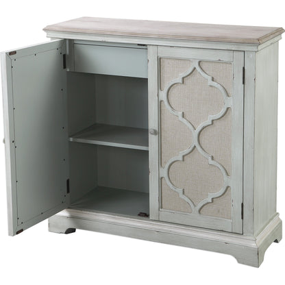 Sophie Cabinet by Uttermost. Made from alm veneer, mdf, linen in a cottage & farmhouse style.