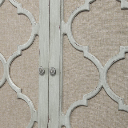 Sophie Cabinet by Uttermost. Made from alm veneer, mdf, linen in a cottage & farmhouse style.