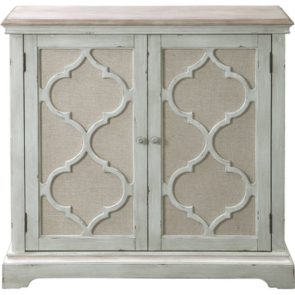 Sophie Cabinet by Uttermost. Made from alm veneer, mdf, linen in a cottage & farmhouse style.