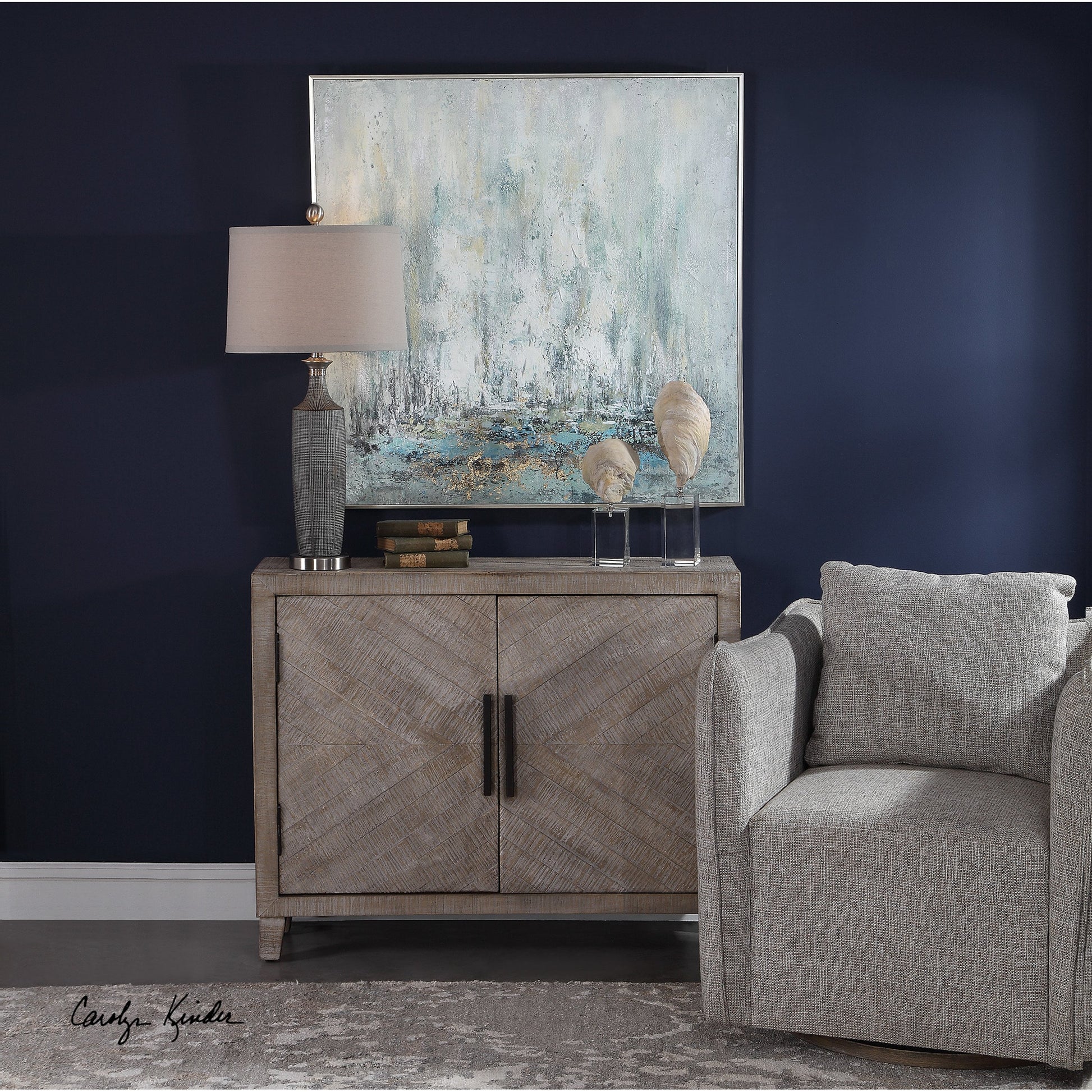 Adalind White Washed Accent Cabinet by Uttermost in white. Made from fir wood, iron, mdf in a modern style.