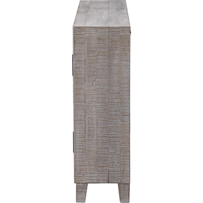 Adalind White Washed Accent Cabinet by Uttermost in white. Made from fir wood, iron, mdf in a modern style.