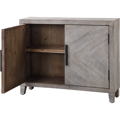 Adalind White Washed Accent Cabinet by Uttermost in white. Made from fir wood, iron, mdf in a modern style.