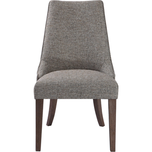 Daxton Earth Tone Armless Chair by Uttermost. Made from birch solid, plywood, fabric, foam in a transitional style.