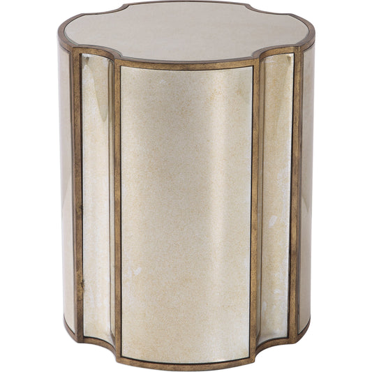 Harlow Mirrored Accent Table by Uttermost. Made from mdf in a cottage & farmhouse style.