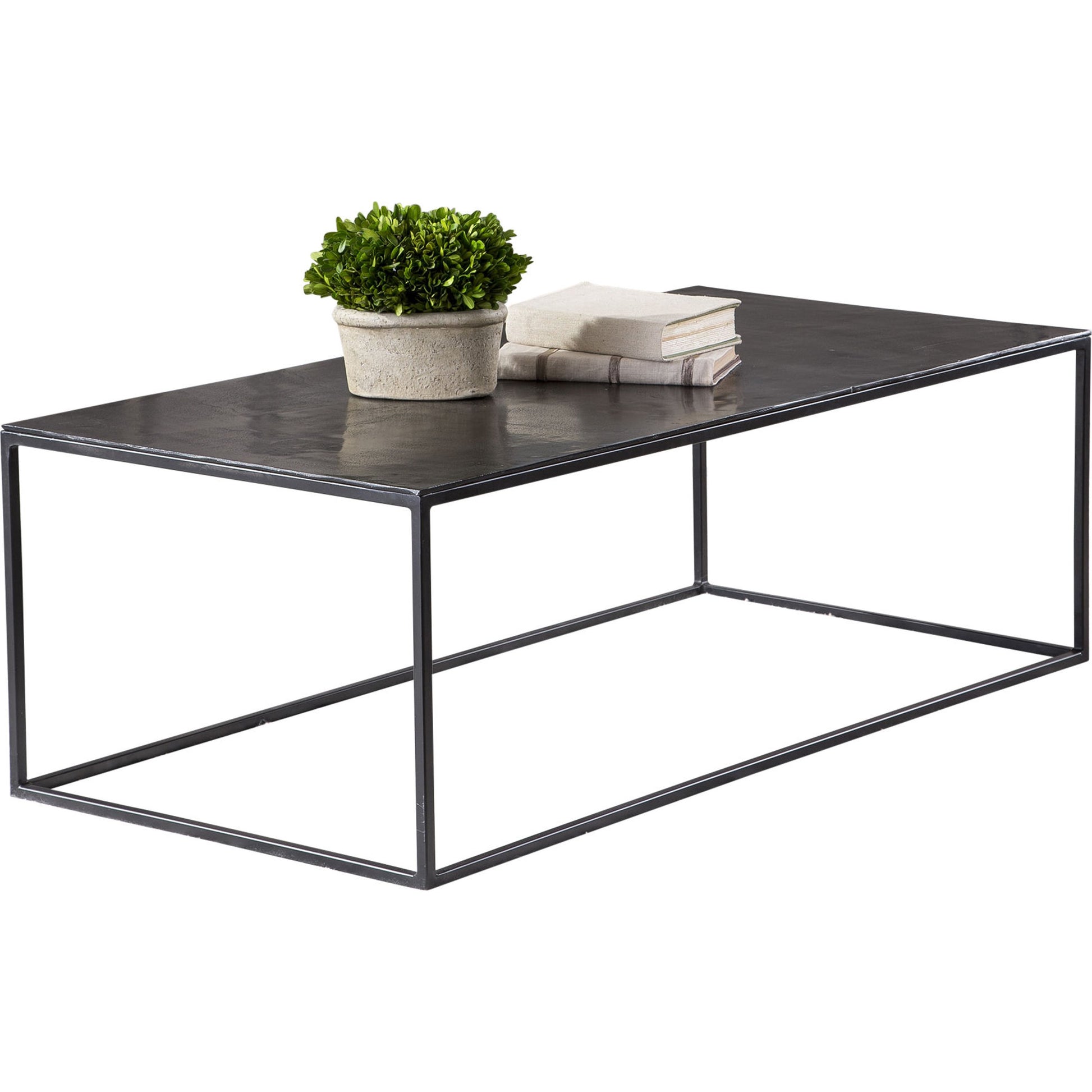 Coreene Coffee Table by Uttermost in aged black, antique bronze. Made from aluminum, iron in a modern style.