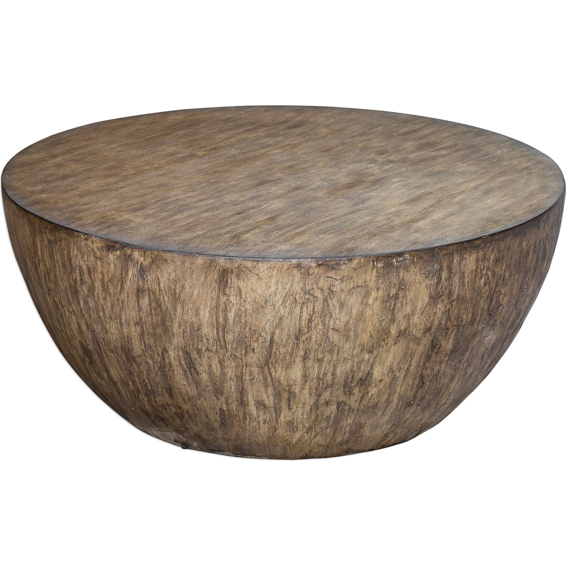 Lark Round Wood Coffee Table by Uttermost. Made from mdf carb phase 2 with javawood, resin in a eclectic & global style.
