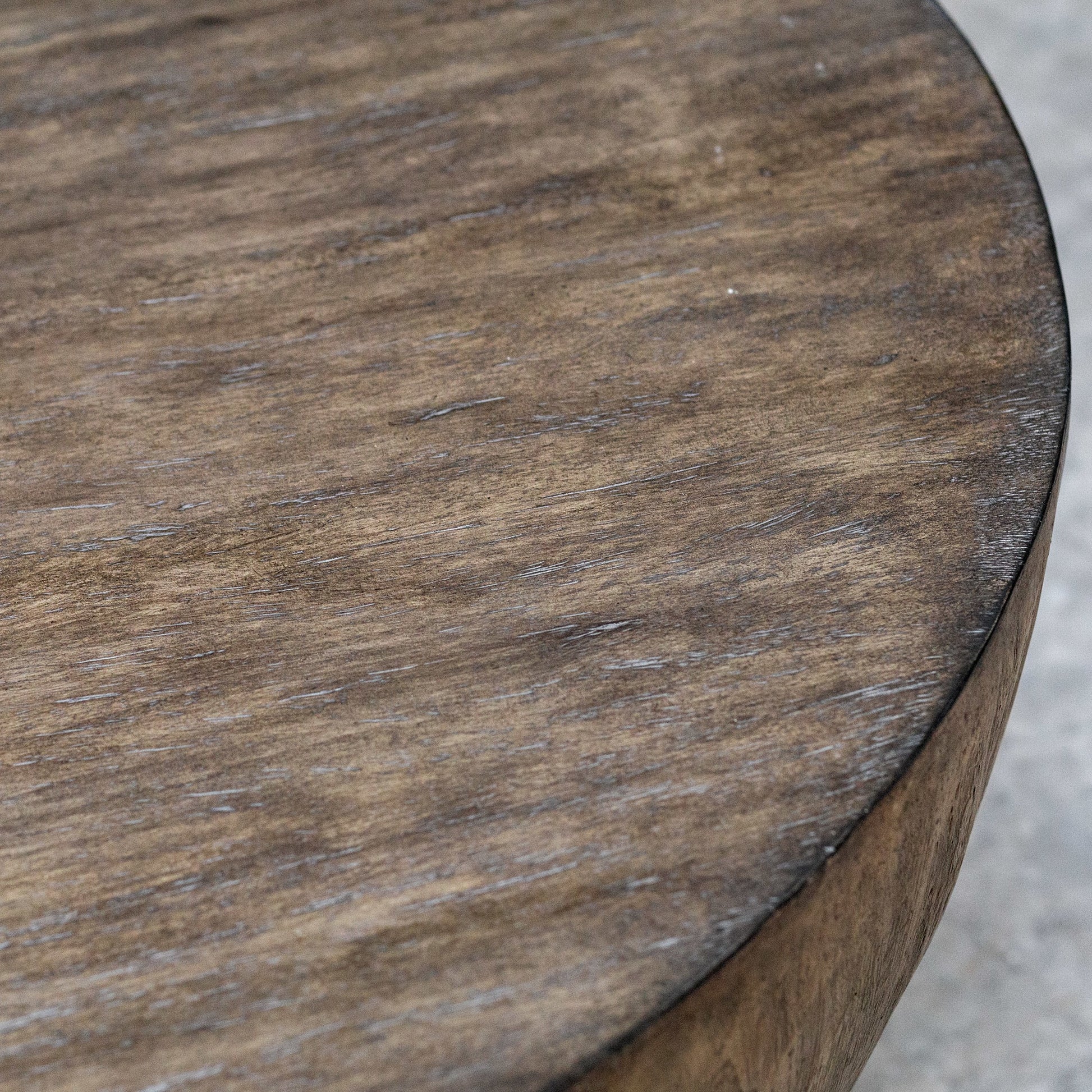 Lark Round Wood Coffee Table by Uttermost. Made from mdf carb phase 2 with javawood, resin in a eclectic & global style.