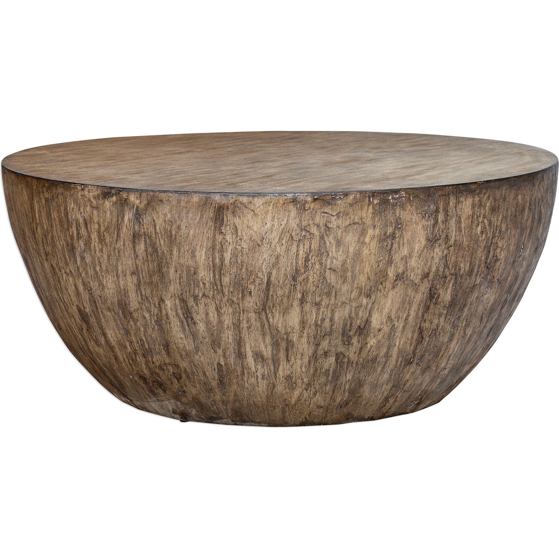 Lark Round Wood Coffee Table by Uttermost. Made from mdf carb phase 2 with javawood, resin in a eclectic & global style.