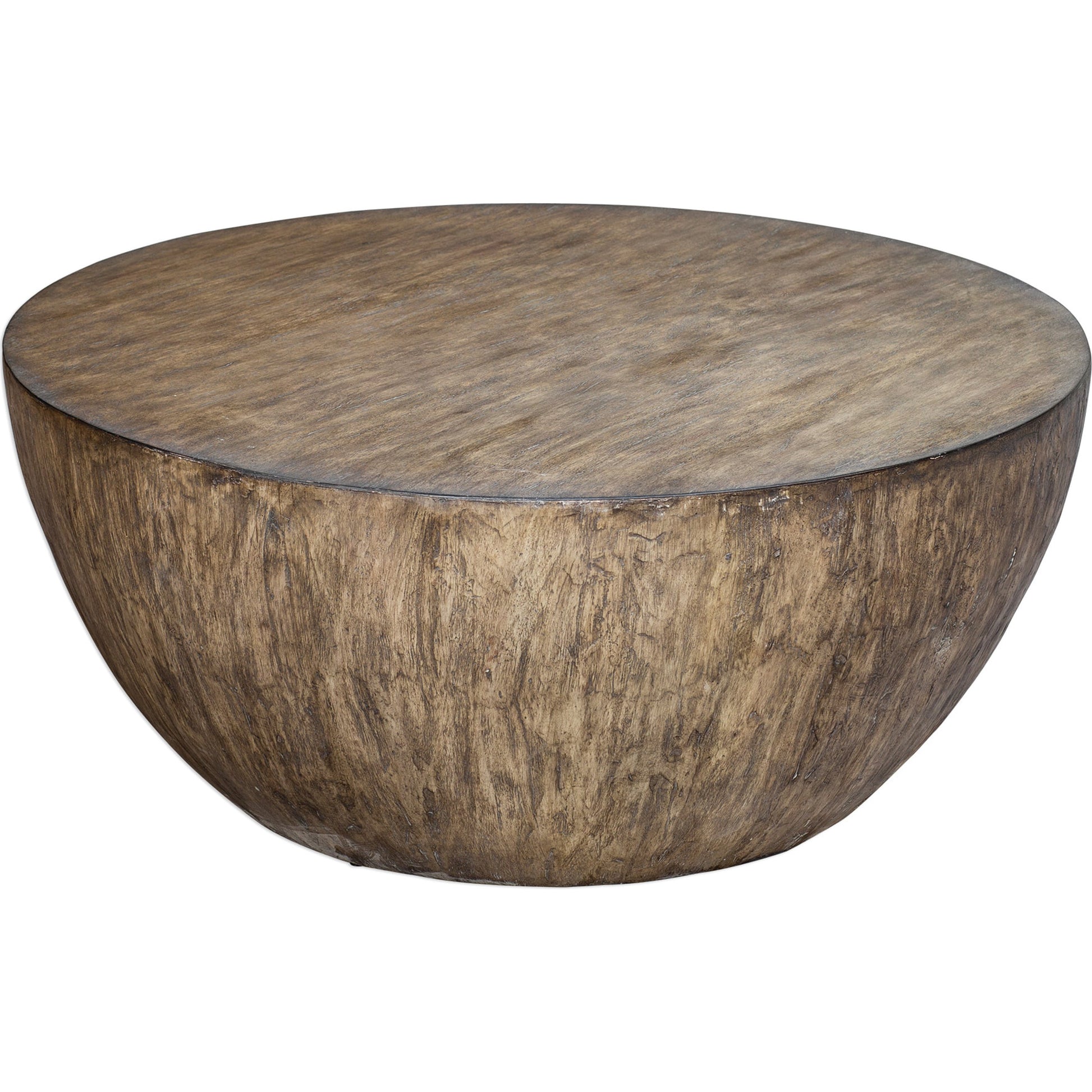 Lark Round Wood Coffee Table by Uttermost. Made from mdf carb phase 2 with javawood, resin in a eclectic & global style.