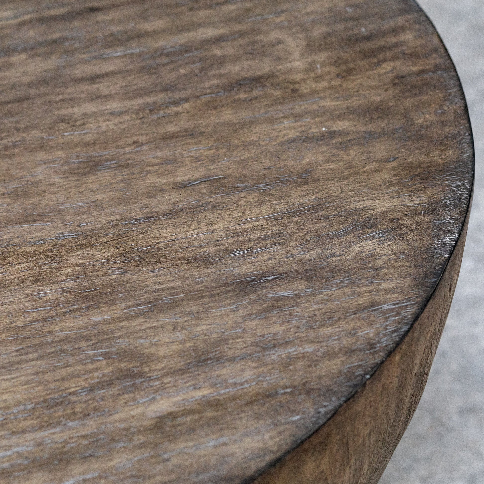 Lark Round Wood Coffee Table by Uttermost. Made from mdf carb phase 2 with javawood, resin in a eclectic & global style.