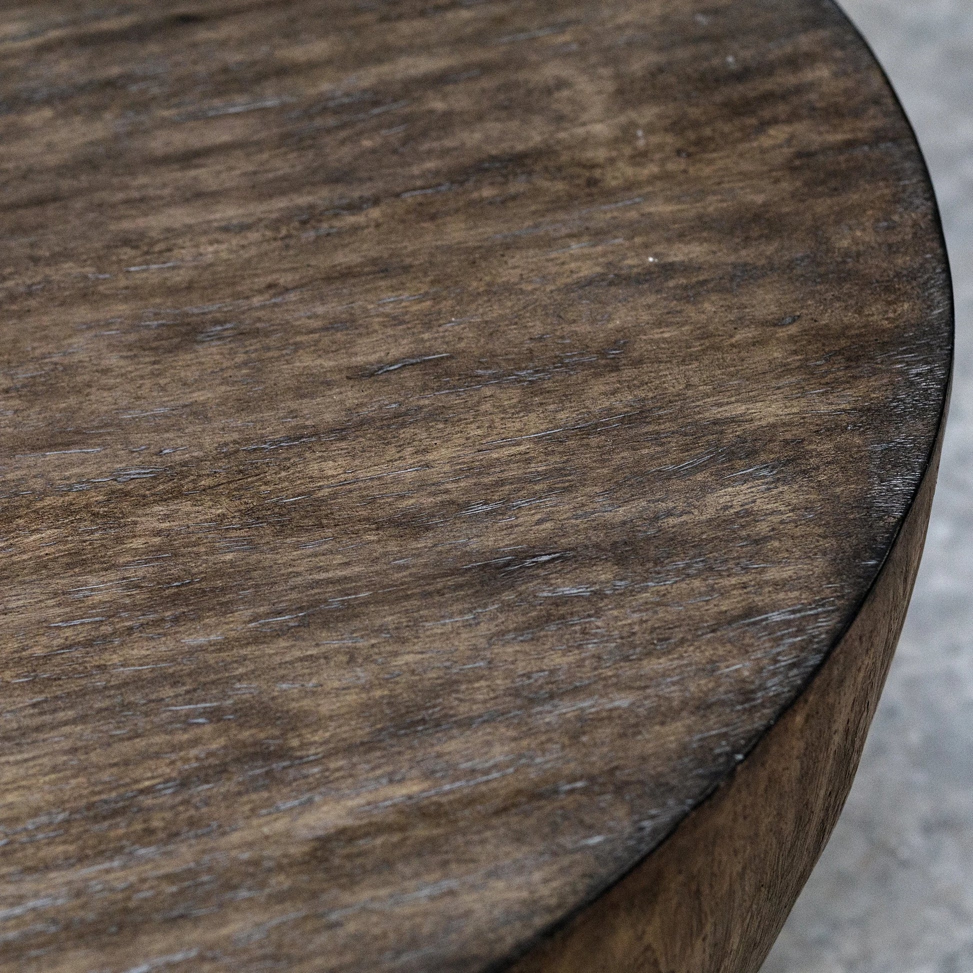 Lark Round Wood Coffee Table by Uttermost. Made from mdf carb phase 2 with javawood, resin in a eclectic & global style.