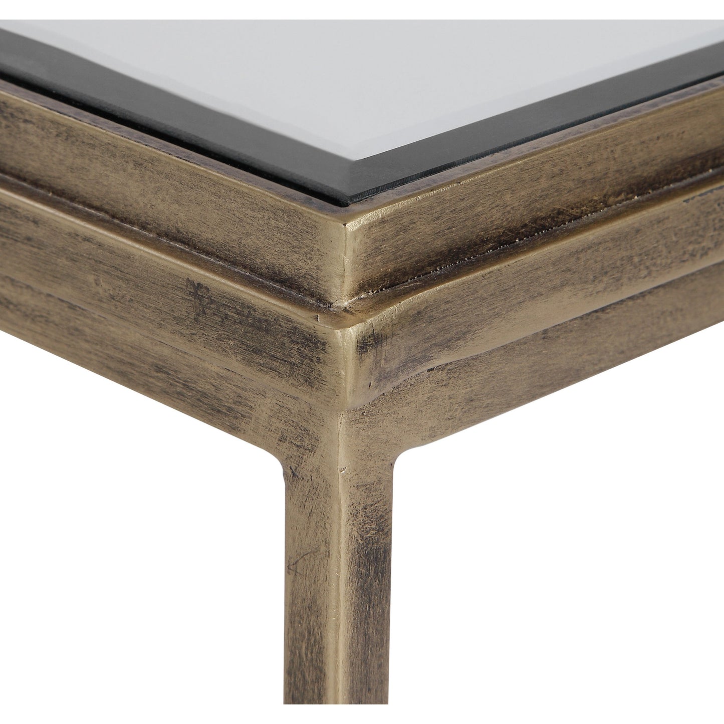 007 SR-388983 | Additional Silo | India Nesting Tables by Uttermost in antique brushed gold. Made from mirror 45%, iron 55% in a transitional style.