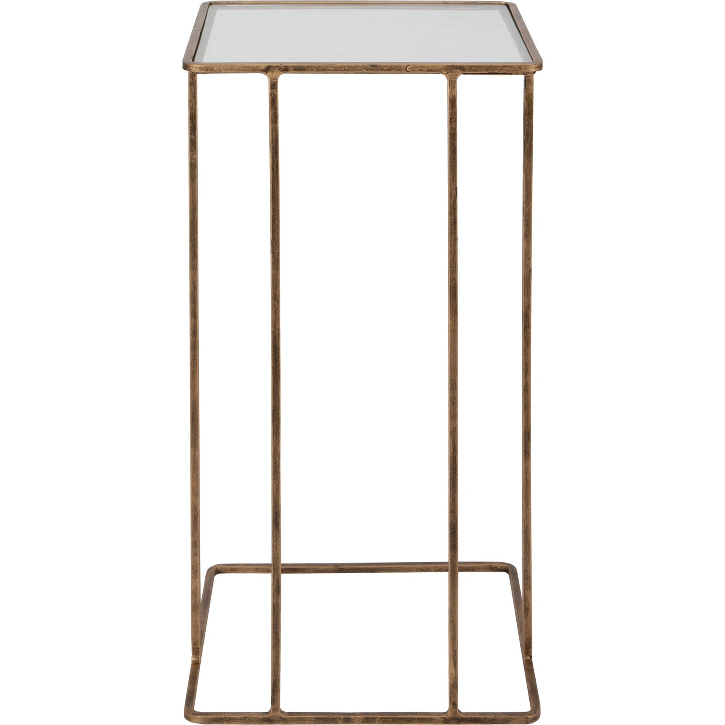 004 SR-801652 | Additional Silo | Cadmus Table by Uttermost in gold. Made from iron, glass in a modern style.