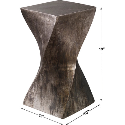 Euphrates Accent Table by Uttermost. Made from aluminum in a modern style.