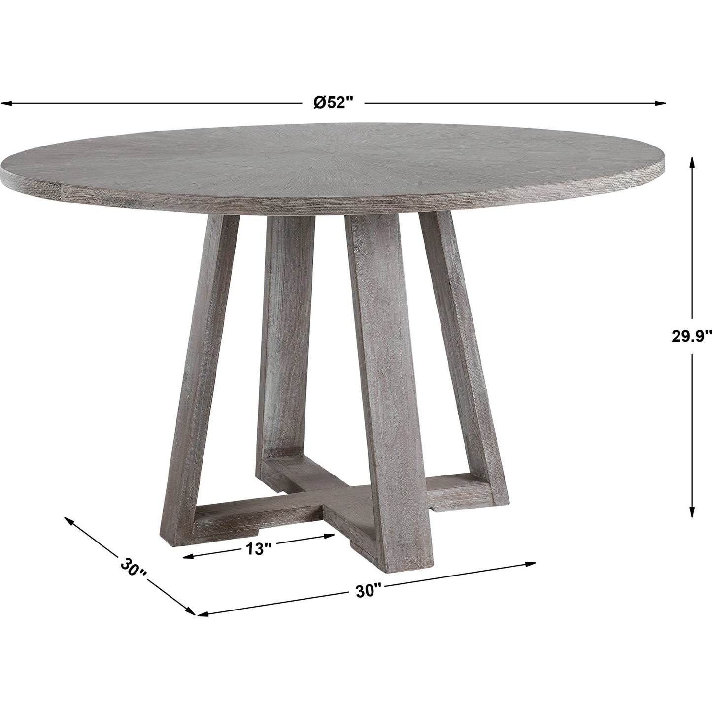 004 SR-766731 | Additional Silo | Gidran Dining Table by Uttermost in gray. Made from elm, oak, oak veneer, plywood, iron in a coastal style.