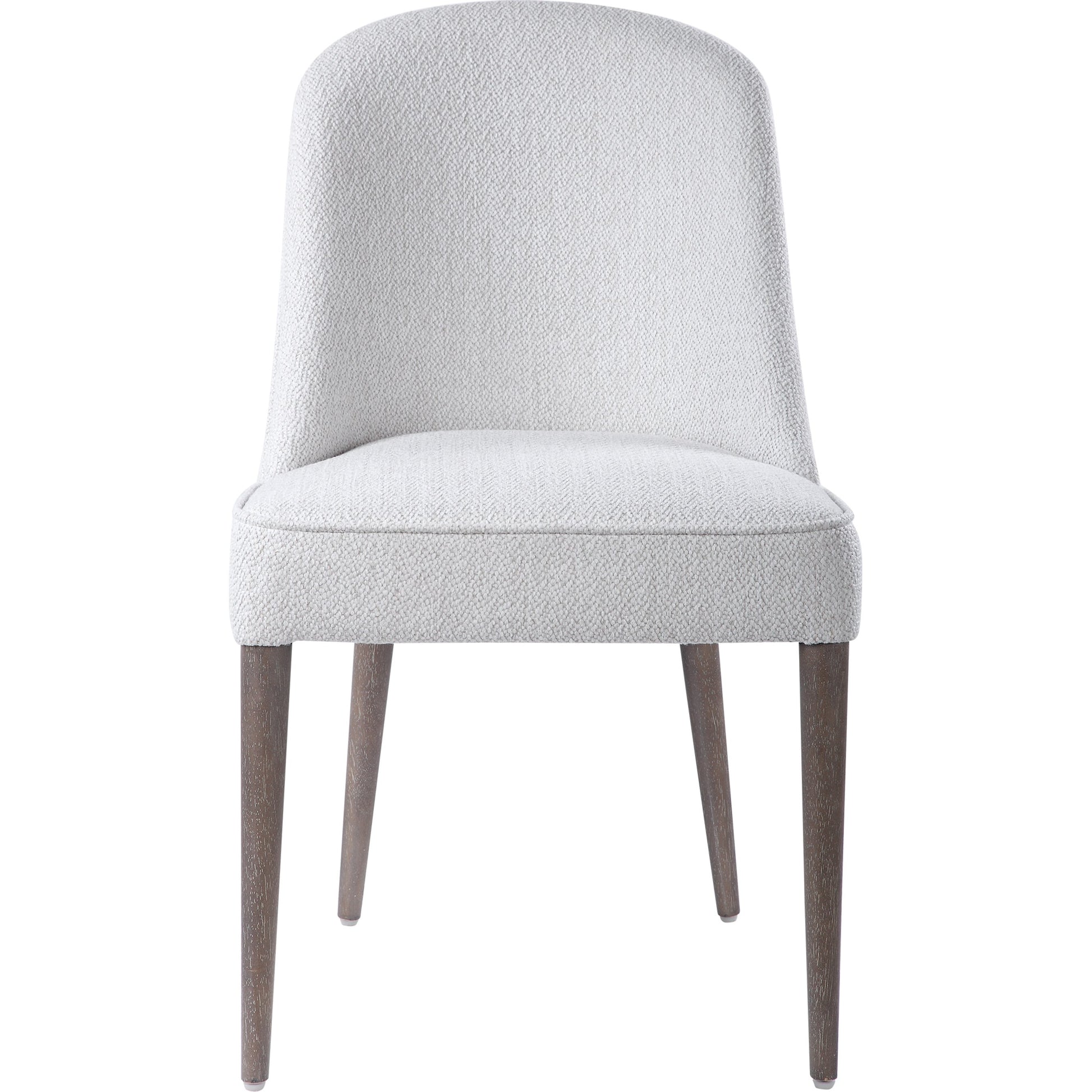 Brie Armless Chair (Set of 2) by Uttermost in white. Made from fabric, eucalyptus, foam, rubber wood in a transitional style.