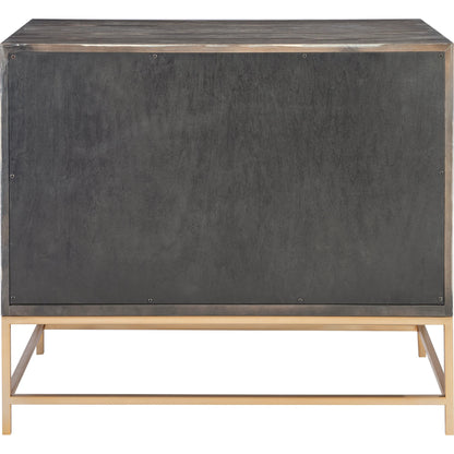 Armistead Drawer Chest by Uttermost in walnut. Made from oak veneer, steel, mdf in a modern style.