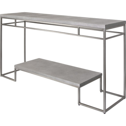 Clea Console Table by Uttermost. Made from stainless steel, mdf, faux shargreen in a modern style.