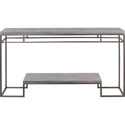 Clea Console Table by Uttermost. Made from stainless steel, mdf, faux shargreen in a modern style.