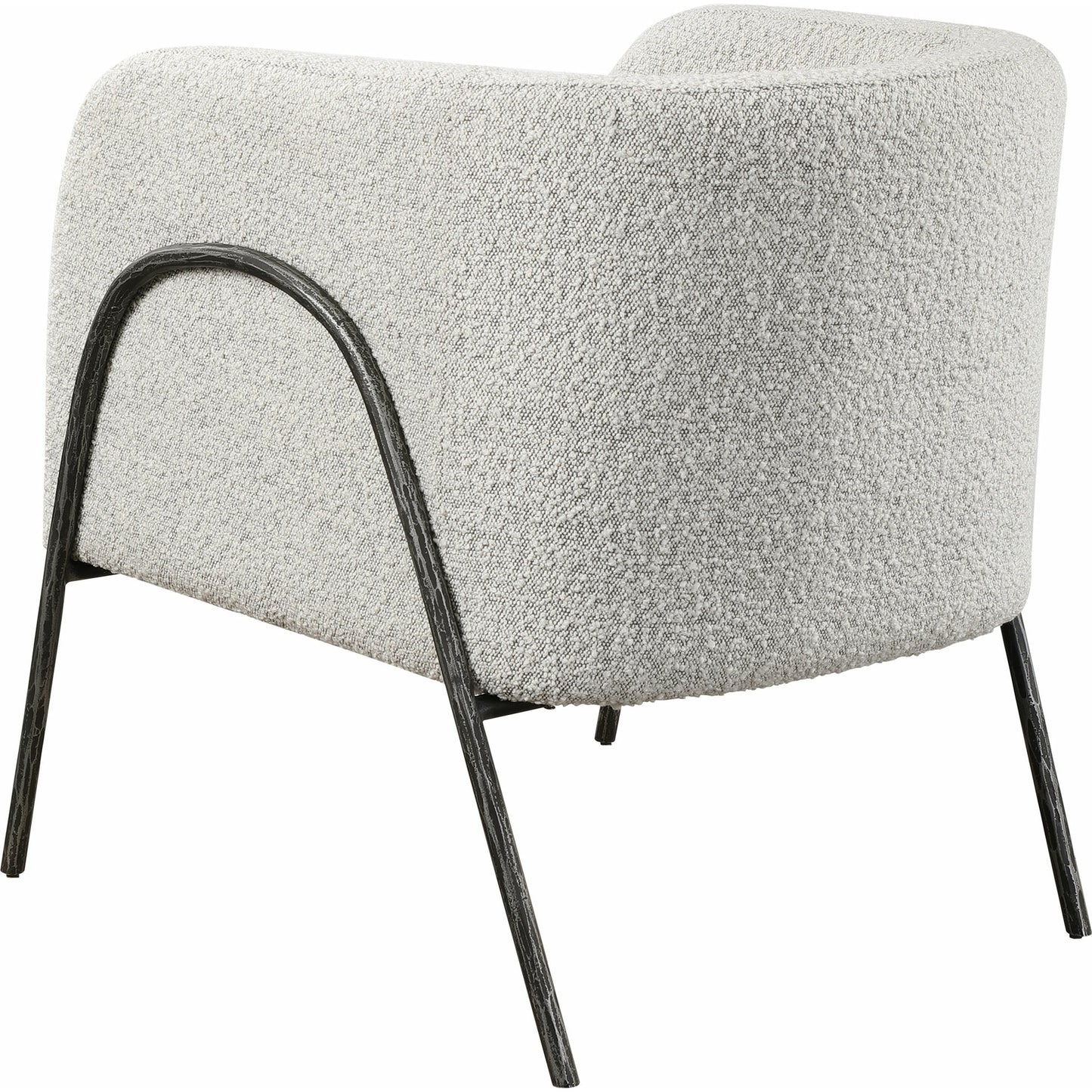 003 SR-824177 | Additional Silo | Jacobsen Accent Chair by Uttermost in ivory, warm gray and iron. Made from fabric, foam, plywood, iron in a modern style.