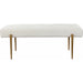 Olivier Bench by Uttermost. Made from stainless steel, fabric, plywood, foam in a modern style.