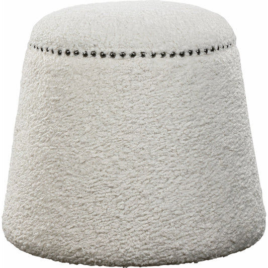 Gumdrop Ottoman by Uttermost in nickel. Made from unique in a transitional style.