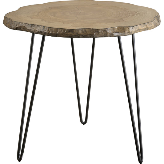 Runay Slab Side Table by Uttermost in wood. Made from tsca title vi with veneer, metal in a modern style.