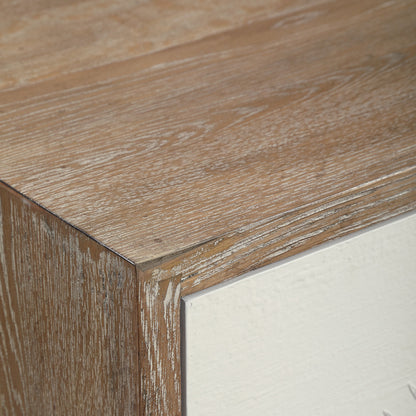 Dani Cabinet by Uttermost in white. Made from rubber wood, plywood, mdf, oak veneer in a modern style.