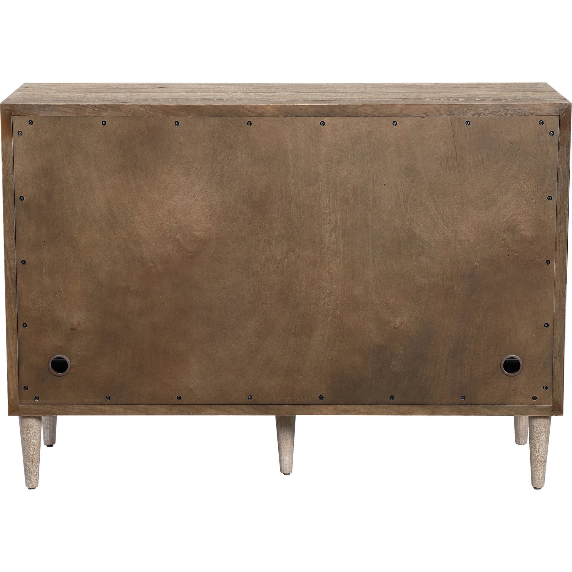 Dani Cabinet by Uttermost in white. Made from rubber wood, plywood, mdf, oak veneer in a modern style.