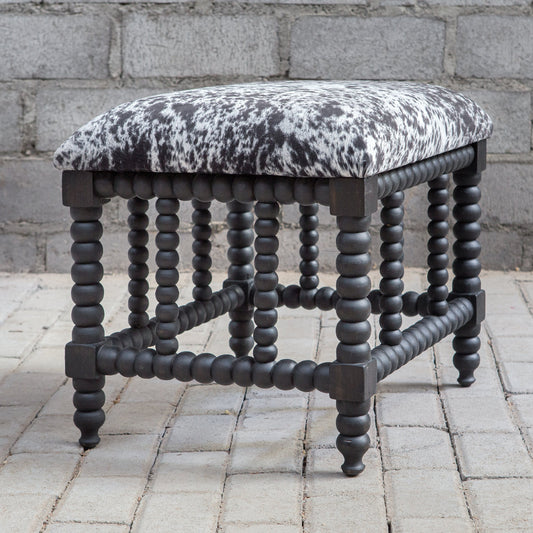 Rancho Bench by Uttermost. Made from mahogany wood with foam, fabric in a coastal style.