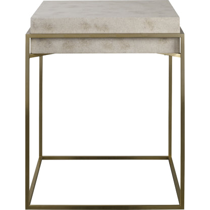 Inda Accent Table by Uttermost. Made from mdf, steel, veneer in a transitional style.