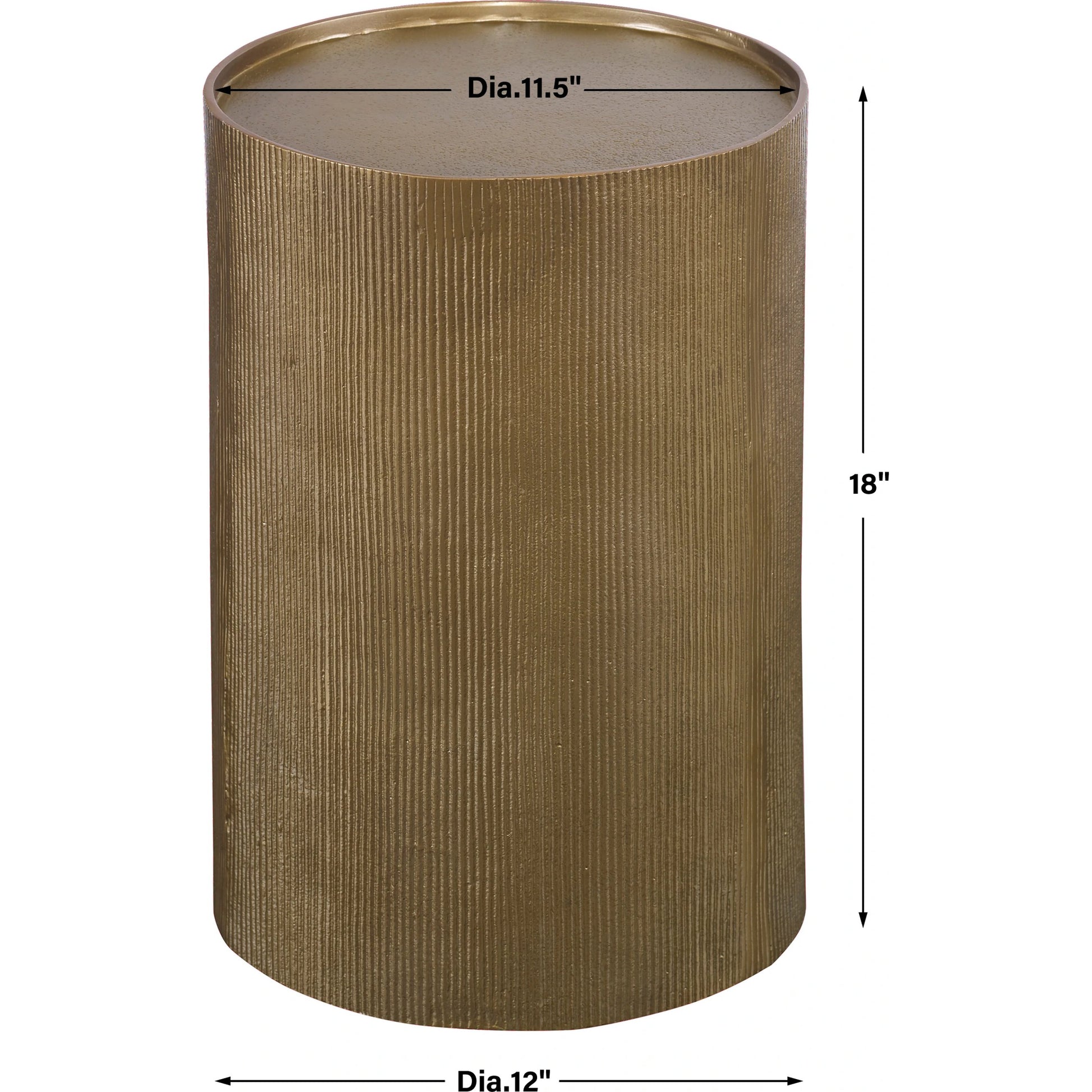 Adrina Accent Table by Uttermost in gold. Made from aluminum in a eclectic & global style.