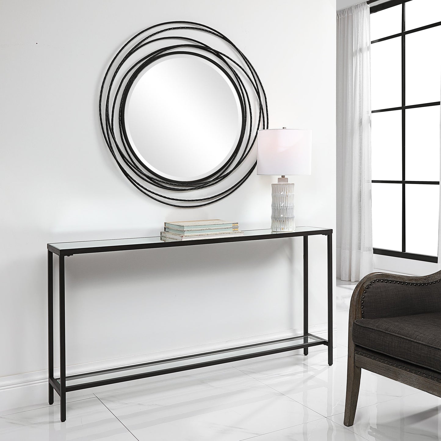 011 SR-897271 | Lifestyle | Hayley Console Table by Uttermost. Made from unique in a modern style.