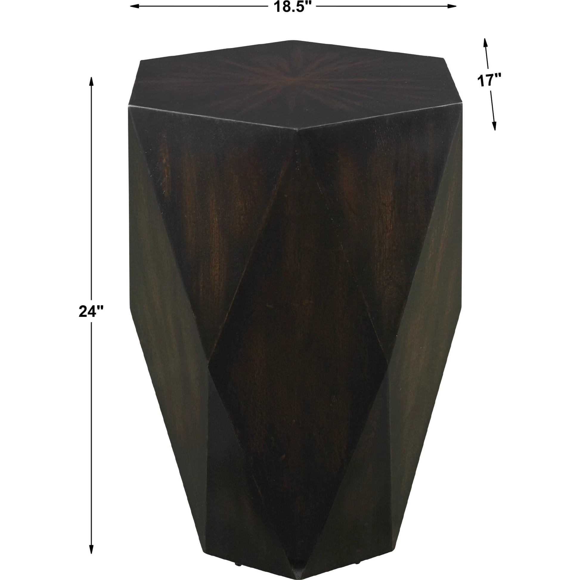 Volker Side Table by Uttermost in white. Made from carb phase 2 with javawood in a eclectic & global style.