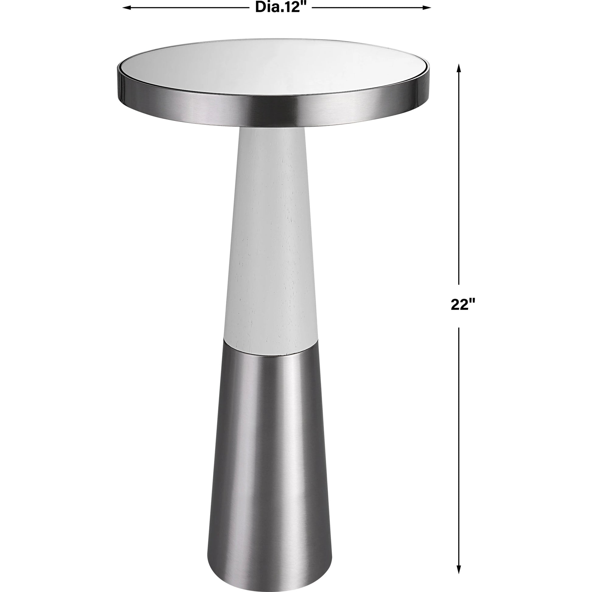 Fortier Accent Table by Uttermost in black. Made from 50% iron, 10% glass, 40% rubber wood in a eclectic & global style.