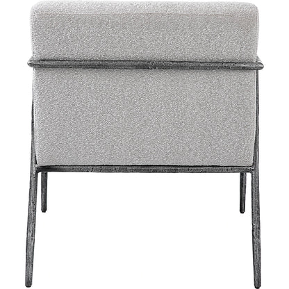Brisbane Chair by Uttermost in ivory, gray and charcoal. Made from cast iron, mdf, foam, fabric in a transitional style.