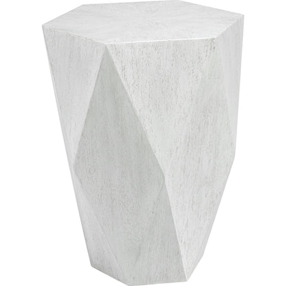 Volker Side Table by Uttermost in white. Made from carb phase 2 with javawood in a eclectic & global style.