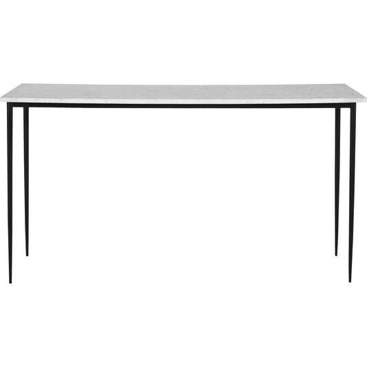 Nightfall Console Table by Uttermost in satin black. Made from marble, iron, mdf in a modern style.