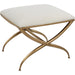 Crossing Bench by Uttermost in gold. Made from foam, fabric, iron, mdf in a transitional style.