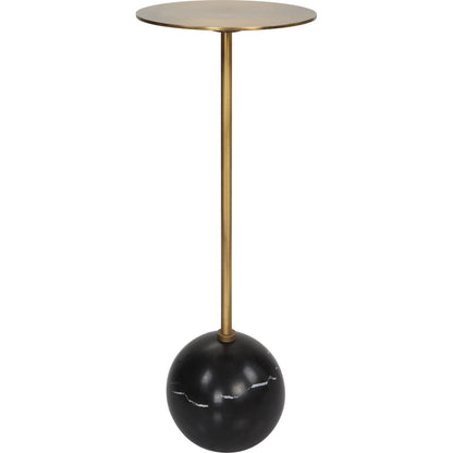 Gimlet Drink Table by Uttermost. Made from metal, marble, solid brass in a modern style.