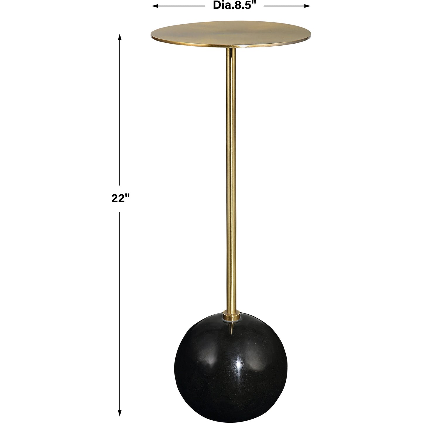 002 SI-1923702 | Additional Silo | Gimlet Drink Table by Uttermost. Made from metal, marble, solid brass in a modern style.